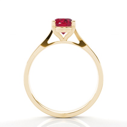 White Gold Ruby Engagement Ring
