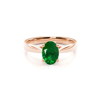 White Gold Emerald Engagement Ring