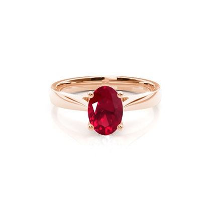 White Gold Ruby Engagement Ring