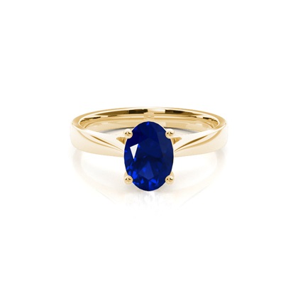White Gold Blue Sapphire Engagement Ring
