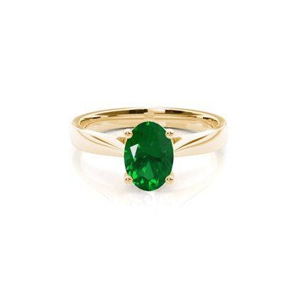 White Gold Emerald Engagement Ring