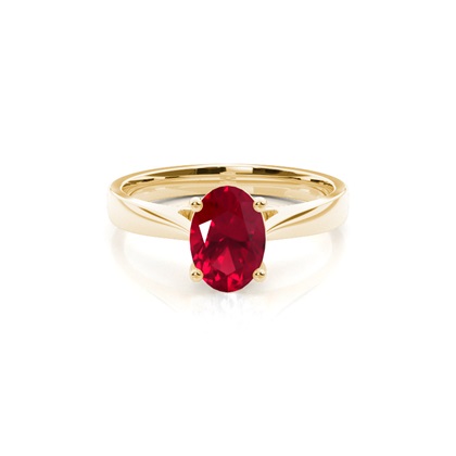 White Gold Ruby Engagement Ring