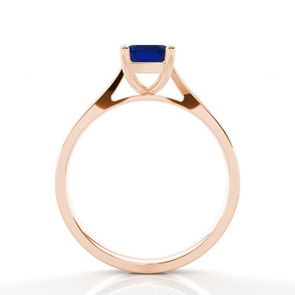 Weißgold Blauer Saphir Verlobungsring