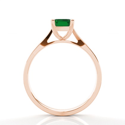 Weisgold Smaragd Verlobungsring