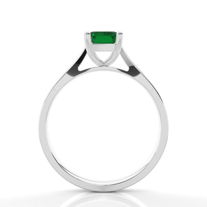 Weisgold Smaragd Verlobungsring