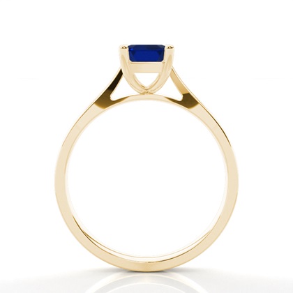 Weißgold Blauer Saphir Verlobungsring