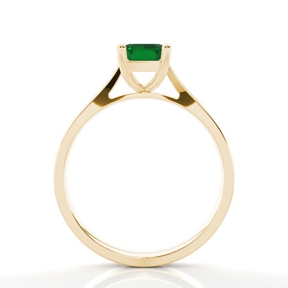 Weisgold Smaragd Verlobungsring