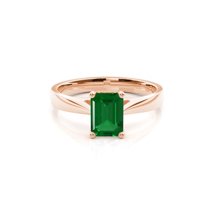 White Gold Emerald Engagement Ring