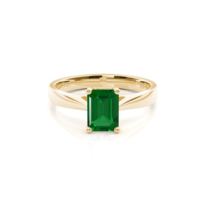 White Gold Emerald Engagement Ring