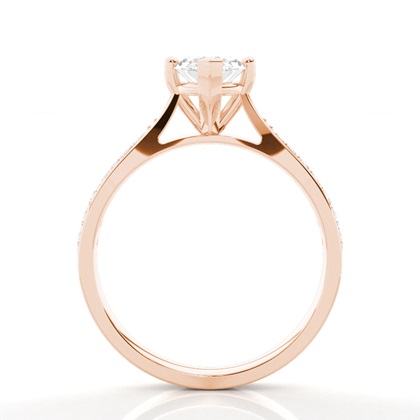 Rose Gold Side Stone Diamond Rings
