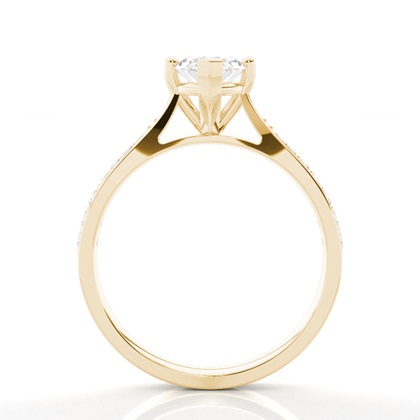 Yellow Gold Side Stone Diamond Rings