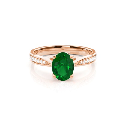 Rotgold Smaragd Verlobungsringe