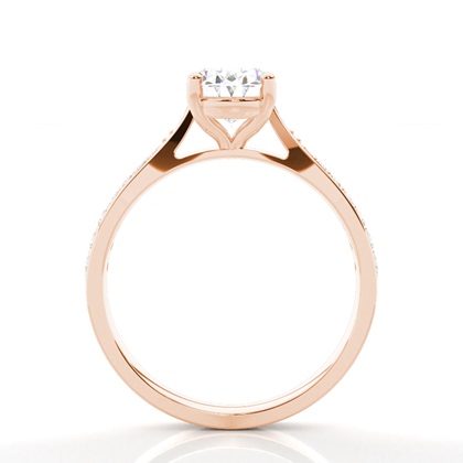 Rose Gold Side Stone Diamond Rings