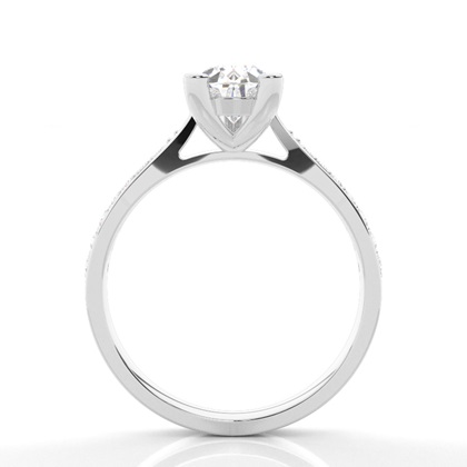 White Gold Side Stone Diamond Rings