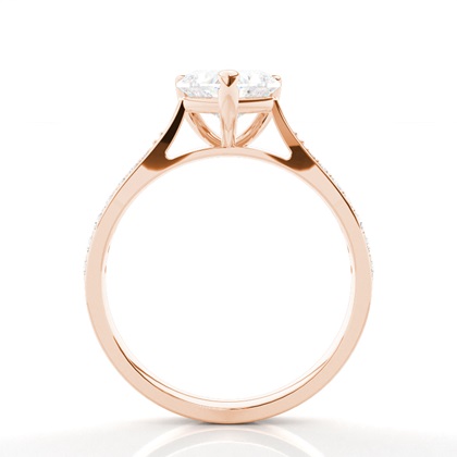 4 Prong Setting Side Stone Engagement Ring