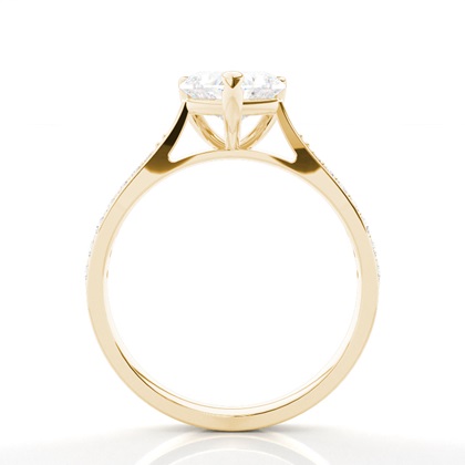 4 Prong Setting Side Stone Engagement Ring