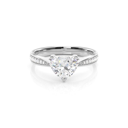 Silver Diamond Engagement Rings