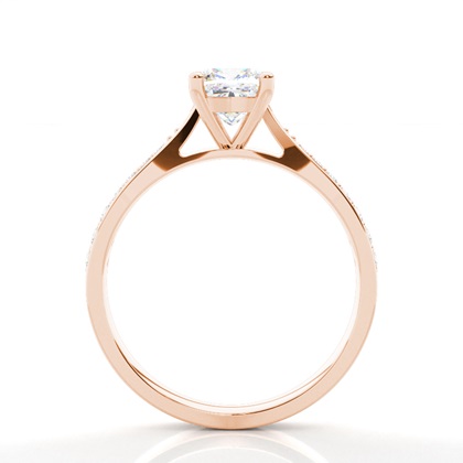 Rose Gold Side Stone Diamond Rings