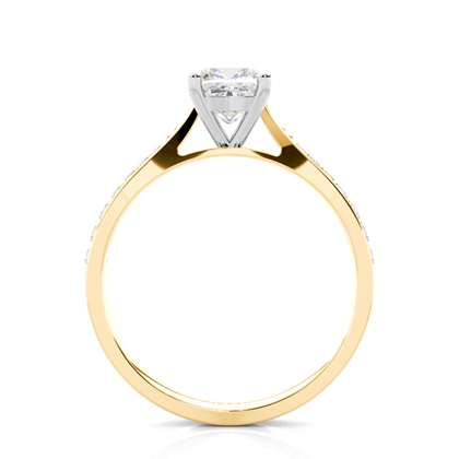 4 Prong Setting Side Stone Engagement Ring