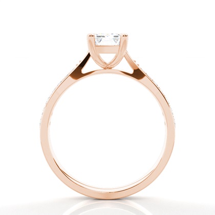 Rose Gold Side Stone Diamond Rings