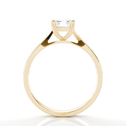 Yellow Gold Side Stone Diamond Rings