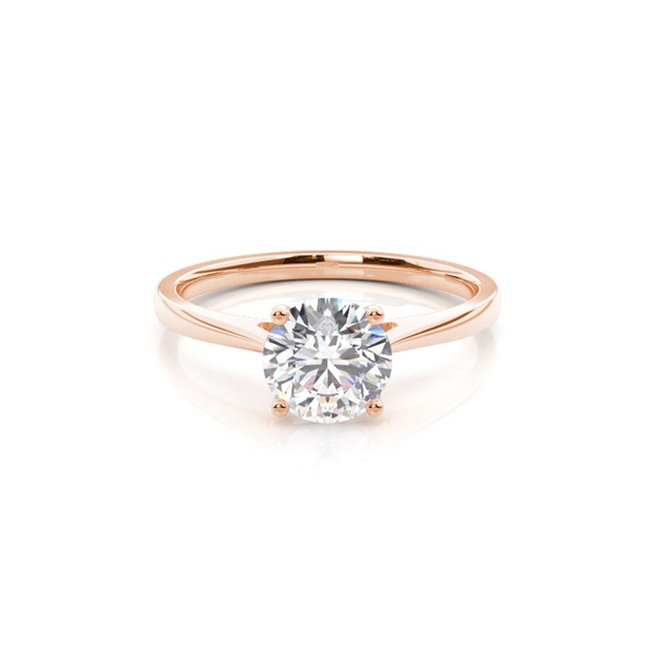 White Gold Round Diamond Engagement Ring
