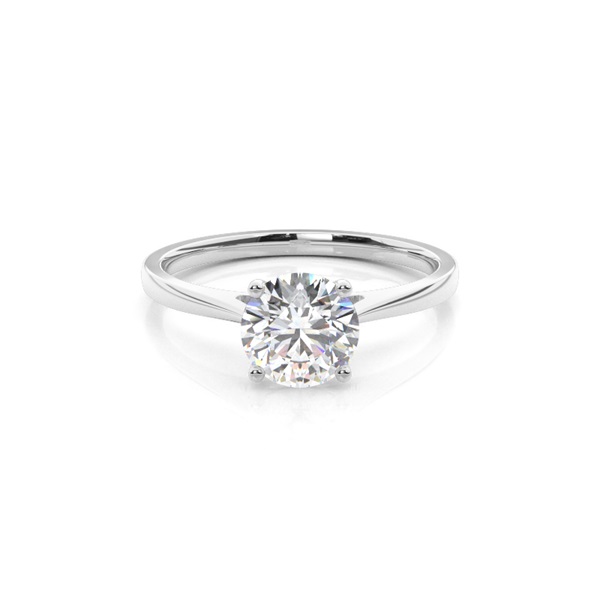 White Gold Round Diamond Engagement Ring