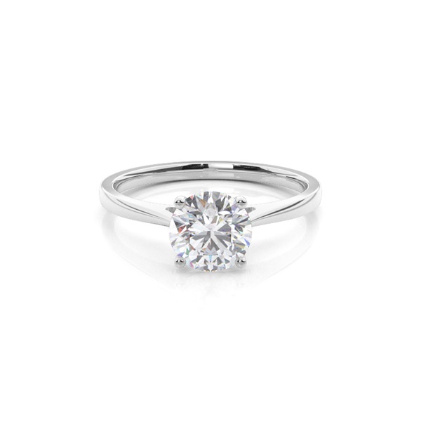 White Gold Moissanite Engagement Ring