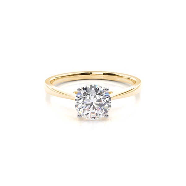 White Gold Round Diamond Engagement Ring