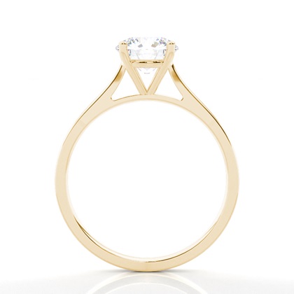 Moissanit ring in einer Krappenfassung