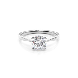 White Gold Moissanite Engagement Ring