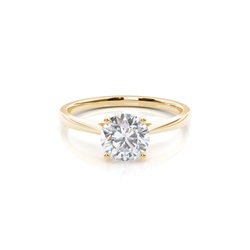 White Gold Moissanite Engagement Ring