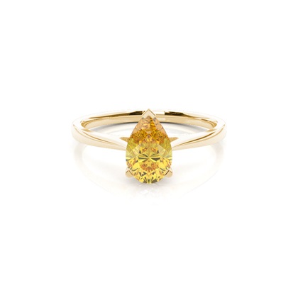 Yellow Gold Solitaire Diamond Rings 