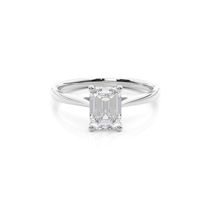 White Gold Moissanite Engagement Ring