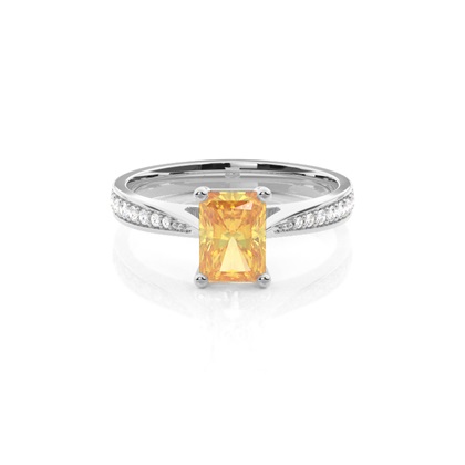 Radiant Yellow Diamond Engagement Rings