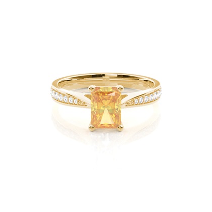Radiant Yellow Gold Diamond Engagement Rings