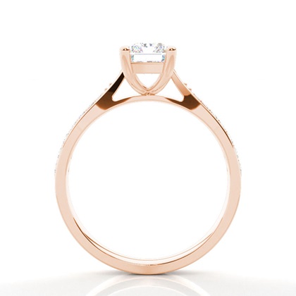 Rose Gold Side Stone Diamond Rings