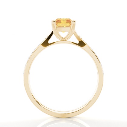 Gelber Diamant Solitär Verlobungsring