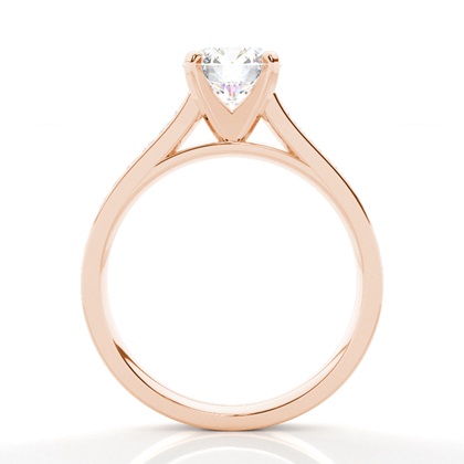 Rose Gold Side Stone Diamond Rings
