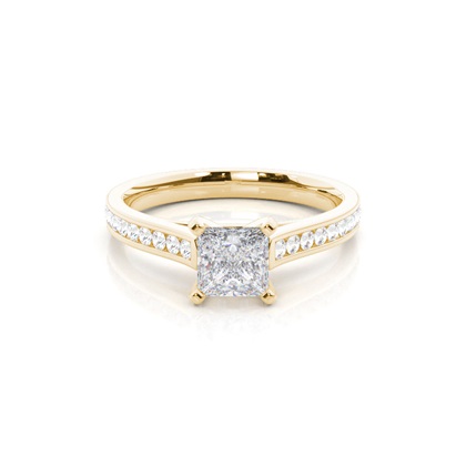 Yellow Gold Moissanite Engagement Rings	