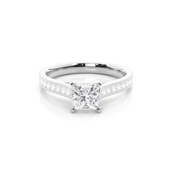 Anello Di Fidanzamento Con Diamante In Pietra Laterale