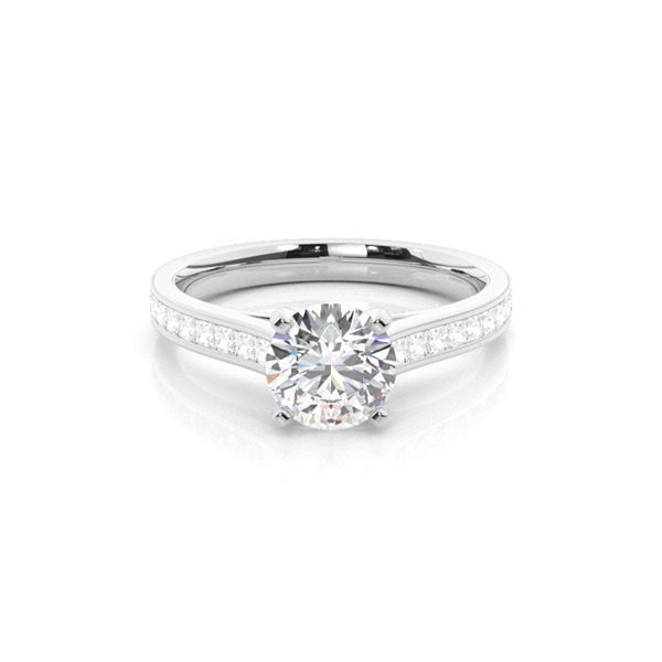 Side Stone Diamond Engagement Ring