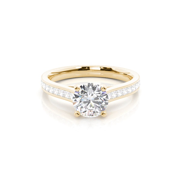 Side Stone Diamond Engagement Ring