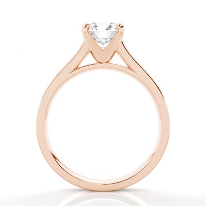 Rose Gold Side Stone Diamond Rings