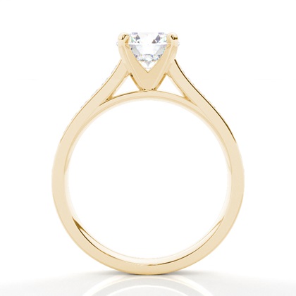 Yellow Gold Side Stone Diamond Rings