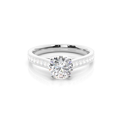 Side Stone Diamond Engagement Ring