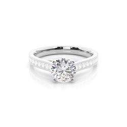 Side Stone Diamond Engagement Ring
