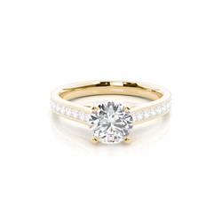 Side Stone Diamond Engagement Ring