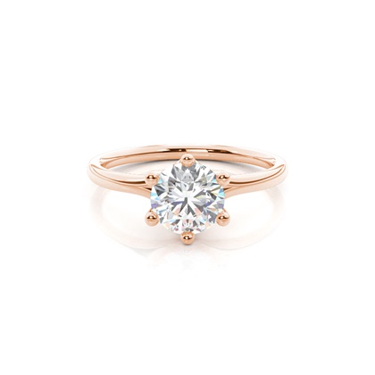 Rose Gold Solitaire Diamond Rings
