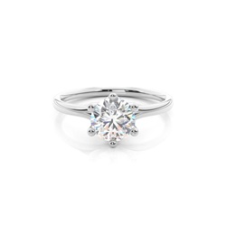 Diamantenring in einer Krappenfassung